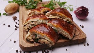 Пирог со шпинатом и тунцом  Рецепты от Со Вкусом [upl. by Etnuaed]