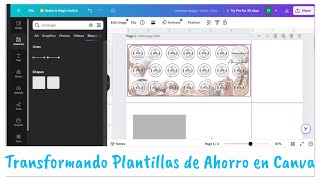 Transformando plantillas de Ahorro en Canva [upl. by Analaj919]