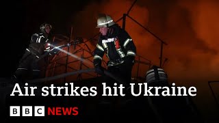 Ukraine war Wave of Russian air strikes reported across the country  BBC News [upl. by Rodrique]