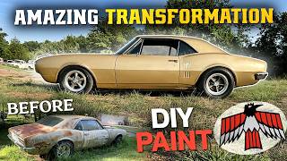 1967 Pontiac Firebird Transformation DIY Paint Job Lowering MORE [upl. by Naida]