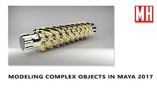 Maya 2017 tutorial  Modeling more complex objects 2  Worm gear [upl. by Vida]