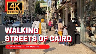 🇪🇬 Cairo Walking Tour  Talaat Harb Square to Al Mousky Markets [upl. by Geldens]