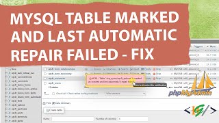 How to Fix MySQL Table is Marked as Crashed and Last Automatic Repair Failed  144 Error [upl. by Ahsekel261]