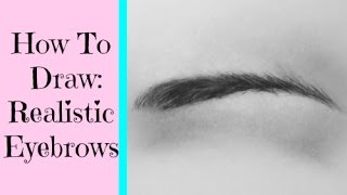 How To Draw Realistic Eyebrows With Pencil [upl. by Asreht]