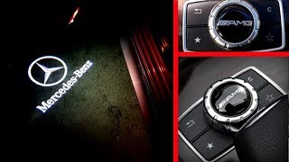 How to install Door Welcome Logo Lights  install Wireless Projection Ghost Lights on Mercedes [upl. by Alessig]