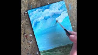 Acrylic Painting Tutorial  Learn how to Paint a Peaceful Day with me  ASMR [upl. by Nitsruk]