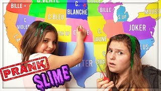 Throwing Darts at a Map and Making Slime Challenge LANCE UNE FLÉCHETTE SUR LA CARTE ET [upl. by Julis]