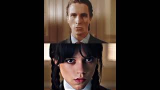 Patrick Bateman and Wednesday Addams staring meme template [upl. by Ntsud]