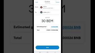 How to transfer BEM COIN Metamask to bewallet  BEMIL [upl. by Woodie]