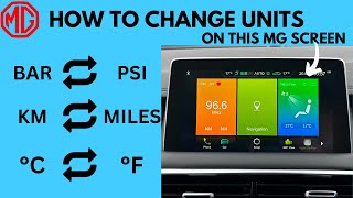 MG Hidden Function  How to Change Unit  Bar to PSI KM to Mile °C to °F and Others [upl. by Grey]