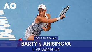 LIVE Barty v Anisimova WarmUp Rod Laver Arena  Australian Open 2022 [upl. by Paola]