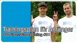 Trainingsplan für Anfänger  FitnessFragenFreitag 01 [upl. by Syramad876]