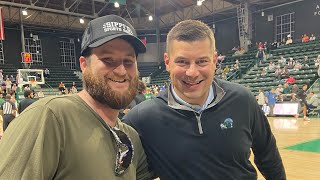 New Tulane Football coach Jon Sumrall at basketball game vs 24 FAU [upl. by Elohc]