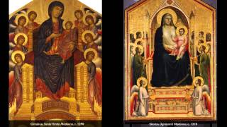 Cimabue Santa Trinita Madonna amp Giottos Ognissanti Madonna [upl. by Teloiv]