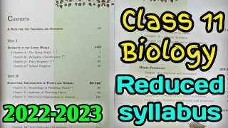 CBSE class 11 Biology reduced syllabus for exam 2023 detailed explanation by ncert book reduced [upl. by Ruhtua]