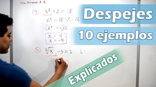 Despejes 10 ejemplos Explicados [upl. by Hubie]