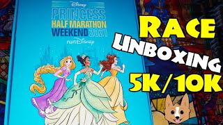 runDisney Princess HalfMarathon Weekend 2021  5k and 10k Medals and Shirts Unboxing  The FANily [upl. by Earvin]