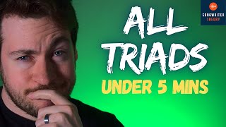 Learn All Triads In Under 5 Minutes  Music Theory For Songwriters [upl. by Mclaughlin]