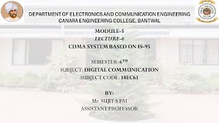 VTU DC 18EC61 M5 L6 CDMA SYSTEM BASED ON IS95 [upl. by Barna]