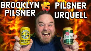 EPIC BEER BATTLE Brooklyn Pilsner VS Pilsner Urquell [upl. by Dedrick]