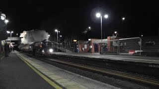 60163 Tornado whistling past Keynsham with The Red Rose on Valentines Day 140216 [upl. by Lemhar185]