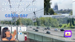 The Beautiful View Of Cologne City Germany From Above  Cable Car  Kölner Seilbahn [upl. by Reve99]