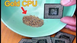 gold from cpu pins computer scrap Using nitric acid [upl. by Charpentier]