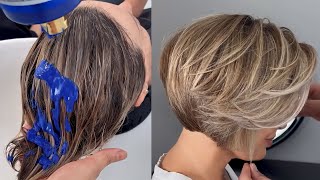 Short Layered Haircuts For Women  Popular Hairdressers 2023 [upl. by Nomahs783]