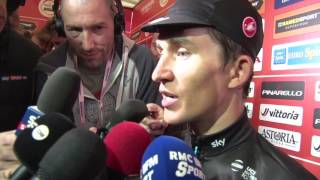 Michal Kwiatkowski  postrace interview  MilanoSanremo [upl. by Htabazile]