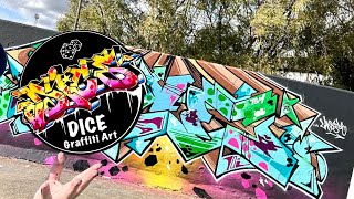 I paint a graffiti wildstyle at lakeside [upl. by Jollenta]