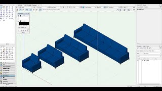 Vectorworks FOR FREE Parametric sofa [upl. by Nylinej]