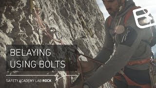 Guide to belaying Series connection with 2 bolts – Tutorial 1643  LAB ROCK [upl. by Bluma]