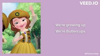 Buttercups Lyrics Sofia The First  The Buttercups Princess Song [upl. by Artinak]