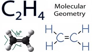 C2H4 Molecular Geometry  Shape and Bond Angles [upl. by Haskel]