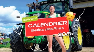 😍🚜 NOUVEAU Le calendrier des agricultrices Belles des Prés 2025 [upl. by Marb]