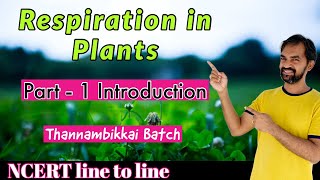 Respiration in Plants  Part 1  Introduction  Thannambikkai Batch  Ncert line to line [upl. by Anneyehc265]