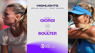 Camila Giorgi vs Katie Boulter  2024 Indian Wells Round 1  WTA Match Highlights [upl. by Ennayoj962]