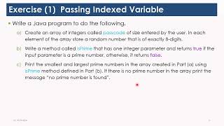 1D Lesson 15 Exercise 1 – Passing Indexed Variables to Methods 2022 [upl. by Dafodil]