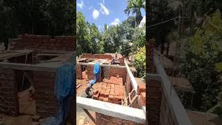 Laterite stone wall budget house newhouseconstructionnewdreamhope [upl. by Nelyag]