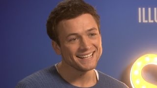 Taron Egerton quotwe really sangquot  SING interview [upl. by Yelhak]