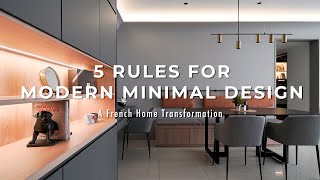 5 Tips For A Minimal Space  BEAU Modern Minimal Home Transformation  Condominium Interior Design [upl. by Ashman]