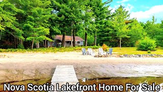 Nova Scotia Waterfront House For Sale  C499k  Private Own Beach  Nova Scotia Lakefront Homes [upl. by Rivy]