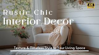 Rustic Chic Interior Decor Ideas How to Bring Warmth Texture amp Timeless Style to Your Living Space [upl. by Siravart]