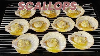 Grilled Scallops in the Shell with Garlic and Butter  shorts [upl. by Anirehtac616]