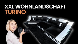 Sofa Dreams Wohnlandschaft Sofa Couch Turino XXL Stoff Webstoff I In vielen Farben erhältlich [upl. by Olsen]