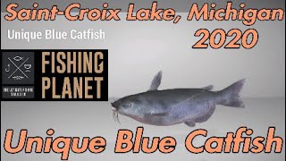 Fishing Planet Unique Blue Catfish Guide 2020  SaintCroix Lake Michigan [upl. by Hasseman]