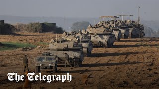 Israeli tanks leave Gaza as ceasefire begins [upl. by Halak]