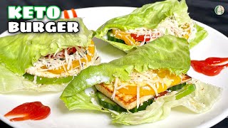 Keto Burger Recipe  Veg Paneer Keto Burger  Quick and Easy low carb Keto recipe  Sattvik Kitchen [upl. by Beverlie]