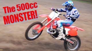 Honda CR500 Full Throttle Top Speed CRAZY POWER [upl. by Jacoby710]