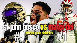 1 St John Bosco v 2 Mater Dei  50 Players wD1 Offers in ONE Game  HIGH SCHOOL Game of the YEAR [upl. by Remsen]